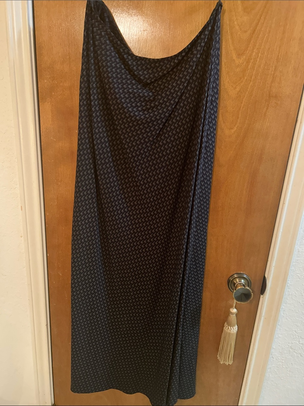DKNY Navy Geometric Maxi Skirt. 12